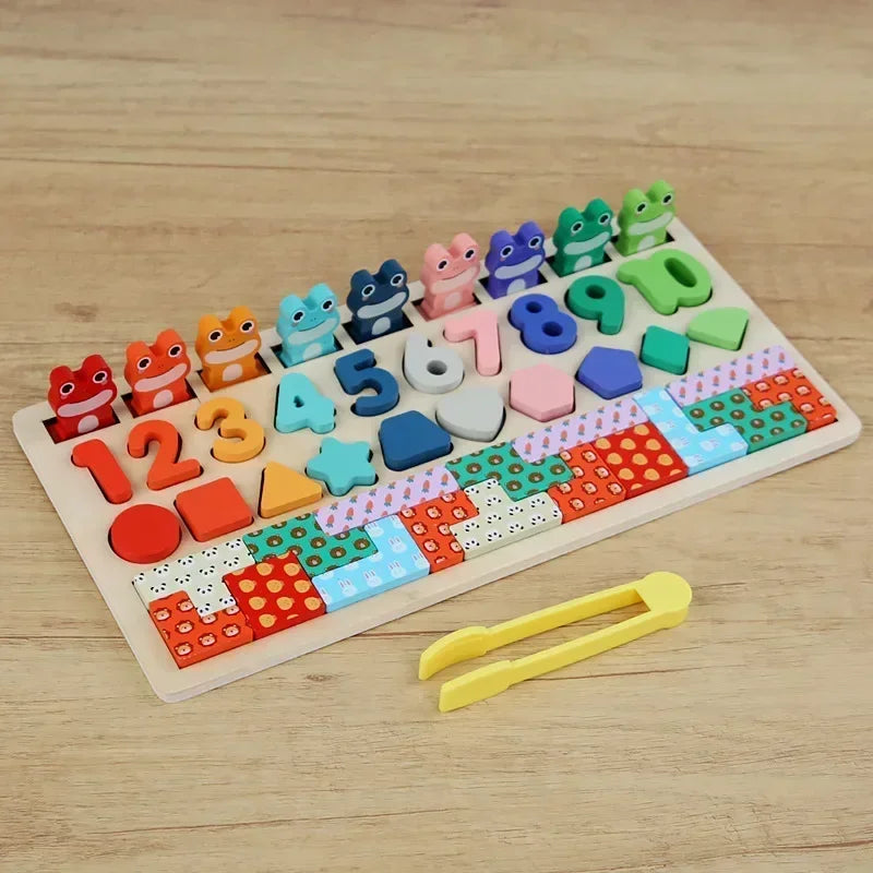 Montessori Educatief Houten Speelgoed – Stapel & Vormspel (3-6 jaar)