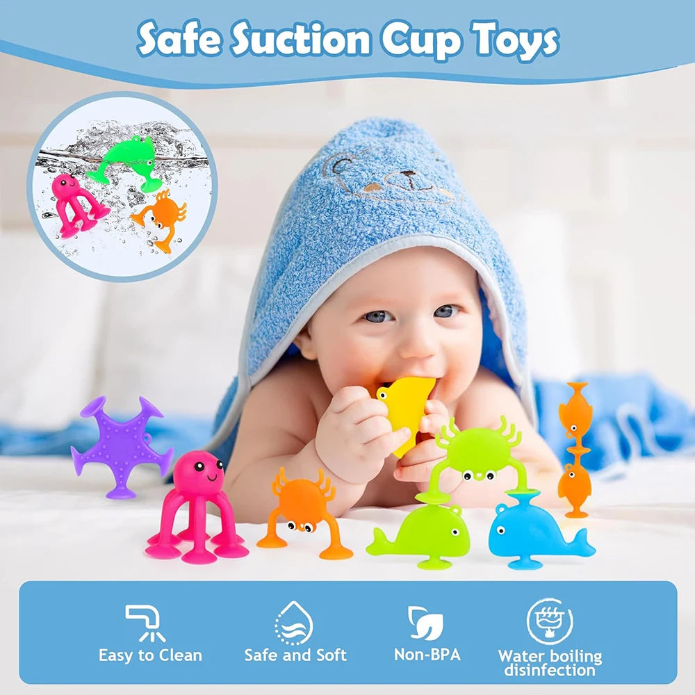 Baby Sucker Badspeelgoed – Zuignap Speelset voor Bad & Douchewand