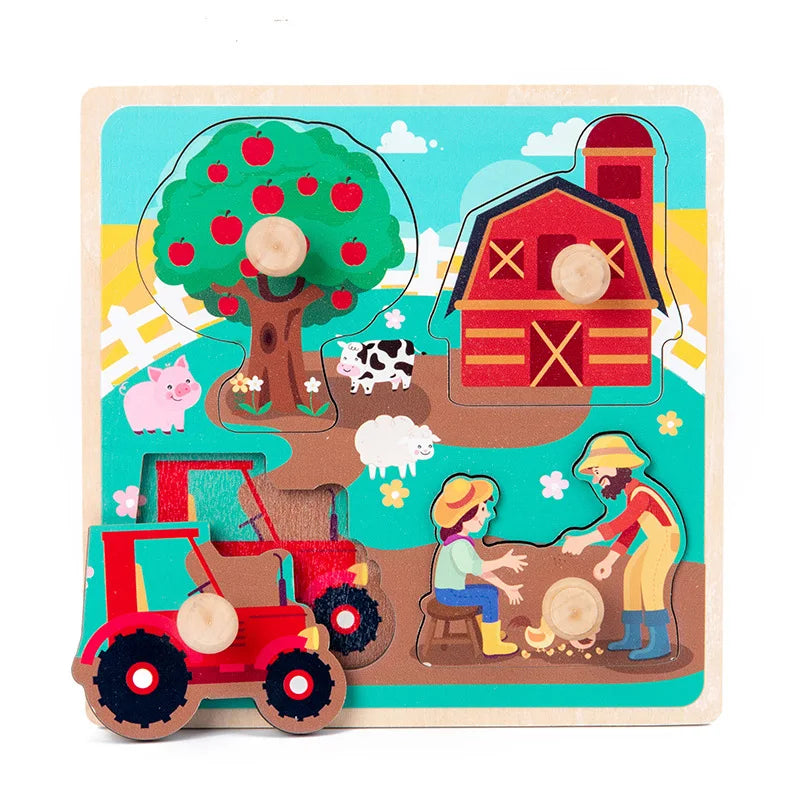 Montessori Houten Puzzel – Leren voor Baby’s & Peuters (1-4 jaar)