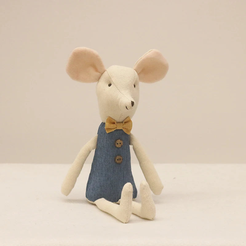 Schattige Knuffel Muis Familie – Pluche Poppen voor Poppenhuis 3+