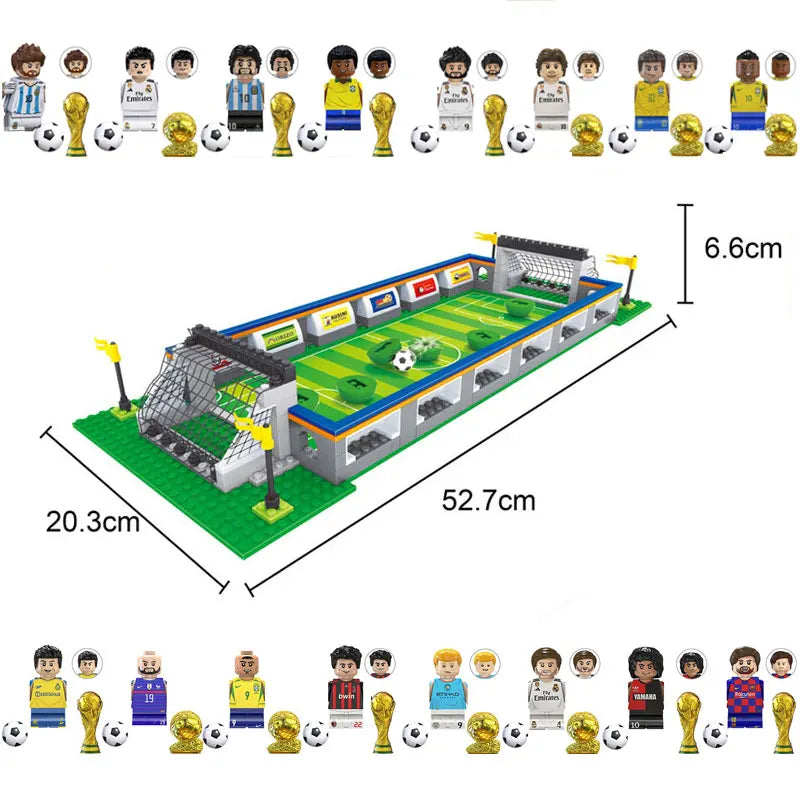 Tafelvoetbal Bouwset – Voetbalstadion & Wereldteam (14+ jaar)