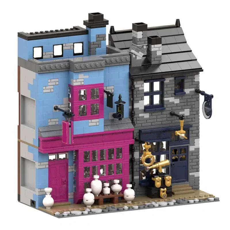 Diagon Alley Bouwset – Magisch Stadsgebouw Compatibel met LEGO