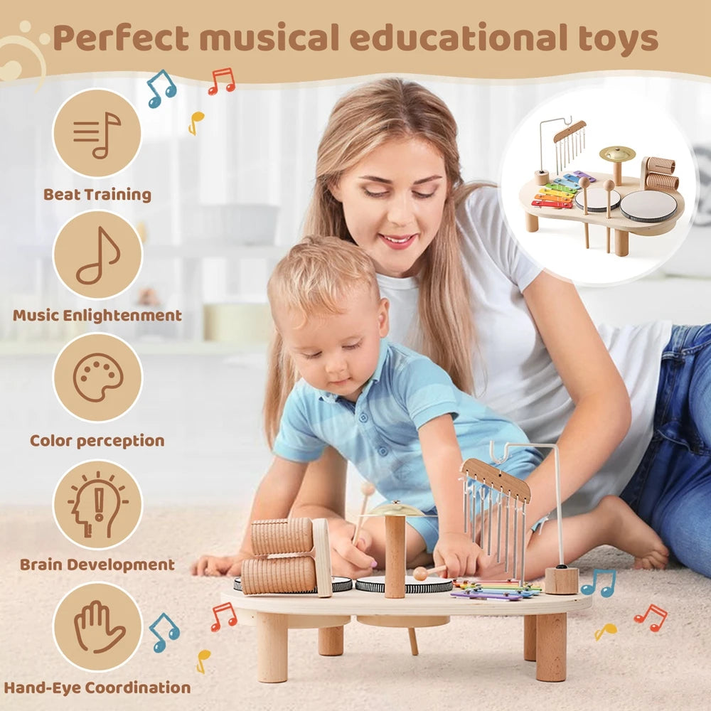 Montessori Rammelaar van Hout – Eolische Bells voor Baby’s (0-3 jaar)