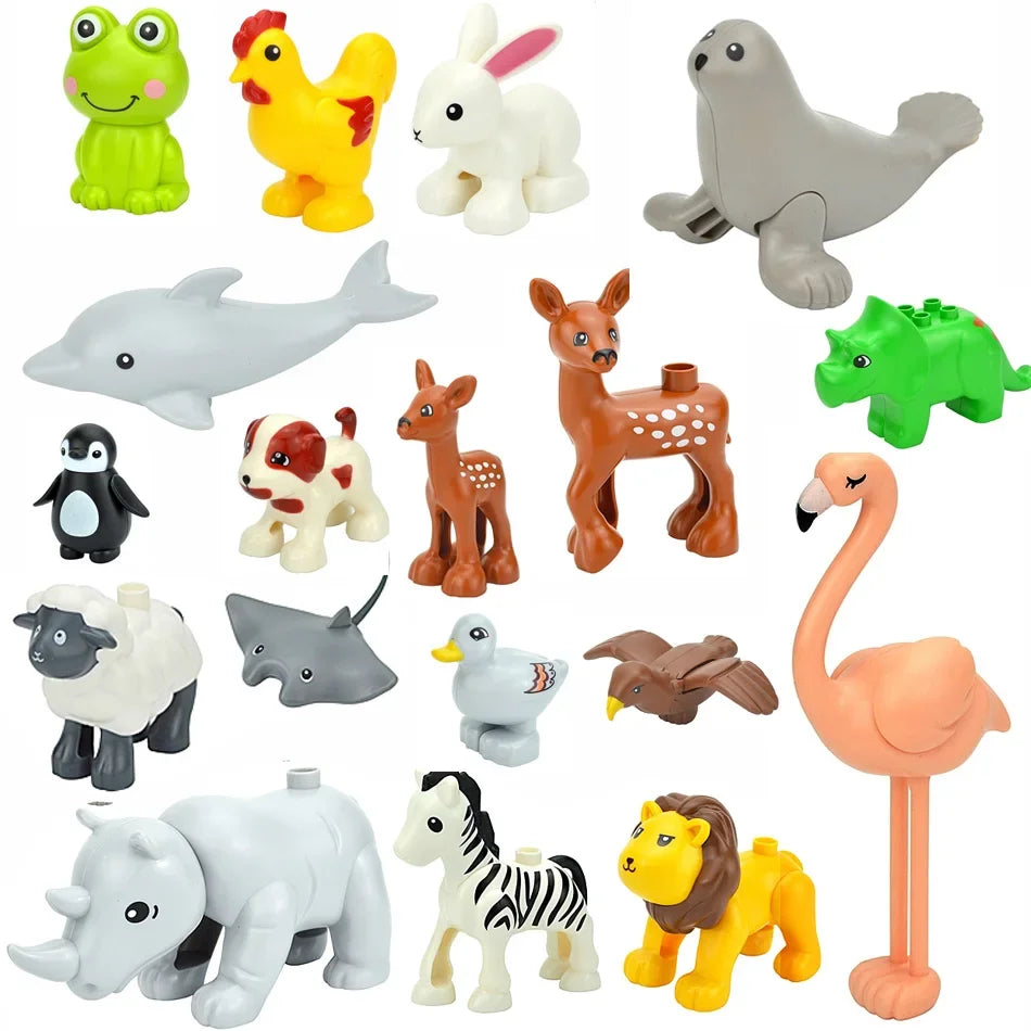 Dieren Bouwstenen Kind – 72x Grote Duplo Blokken Set (3+ Jaar)