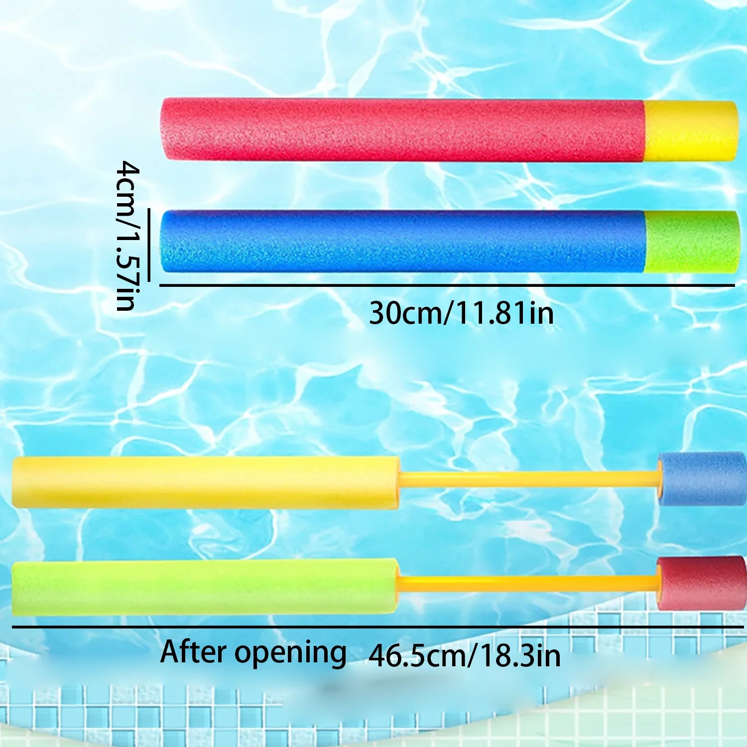 Schuim Waterpistool Kind โ Strand Speelgoed, Licht & Sterk