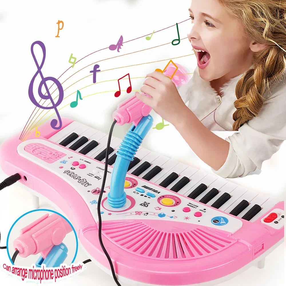 Kinder Keyboard Piano – 37-Toetsen Elektronisch Muziekspeelgoed (3-6 jaar)
