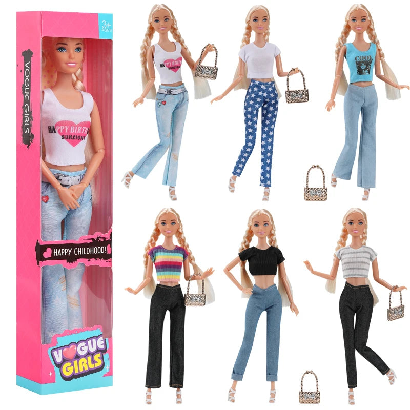 Modieuze Barbie Pop 30cm – Flexibele Speelpop met Outfit
