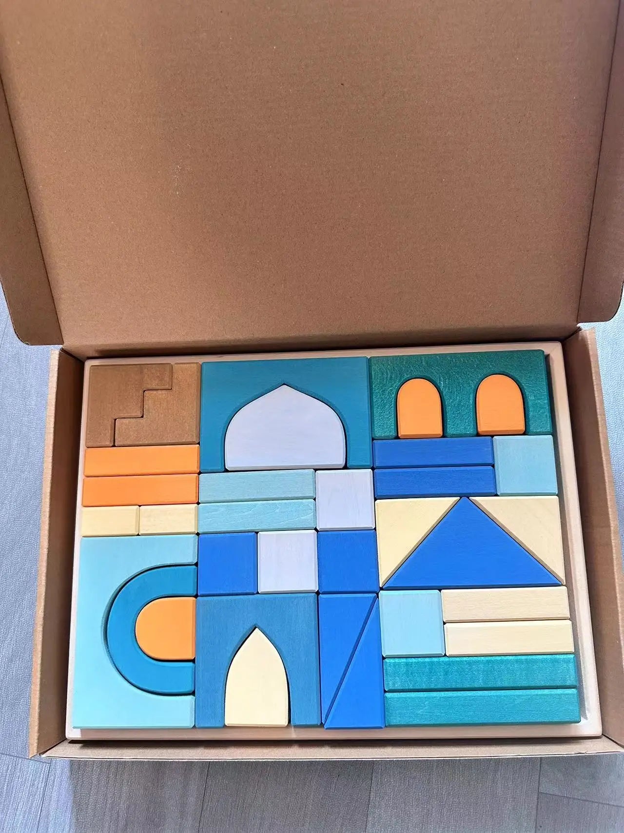 Grote Houten Regenboogblokken – Limoengroen | Montessori Blokken (4+)
