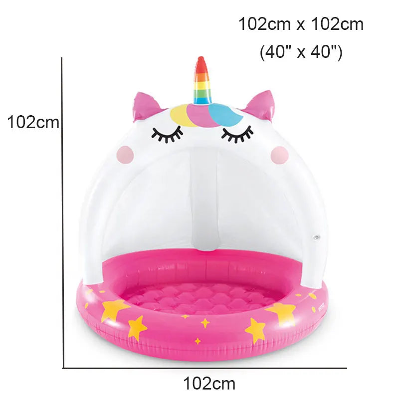 Opblaasbaar Babybadje Eenhoorn โ Mini Zwembad 0โ6 Jaar โ PVC