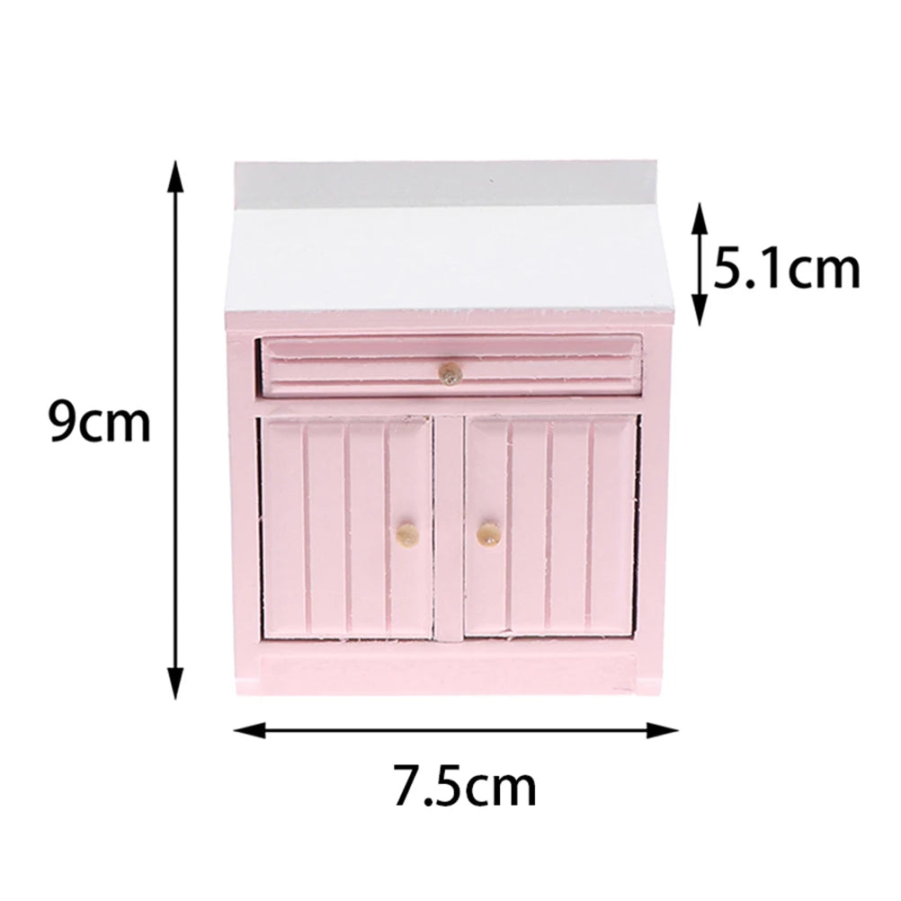 1:12 Miniatuur Poppenhuis Kast – Witte Keramische Meubelset