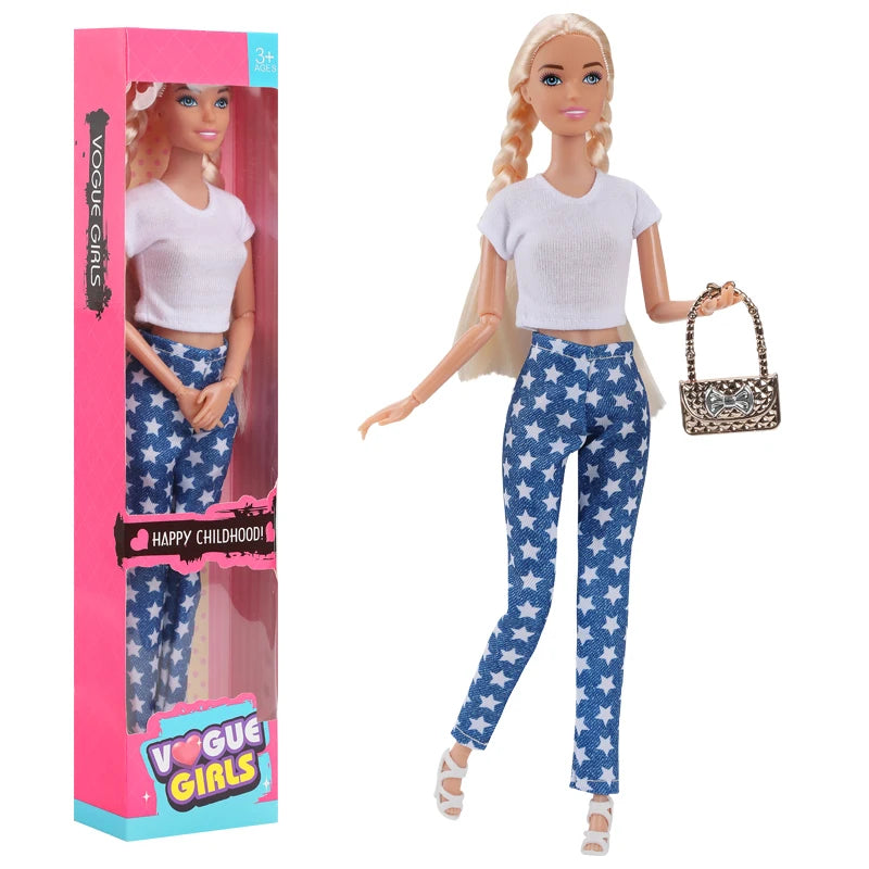 Modieuze Barbie Pop 30cm – Flexibele Speelpop met Outfit