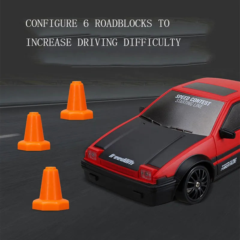 Mini RC Drift Auto – AE86 4WD Speelgoedracewagen met Afstandsbediening