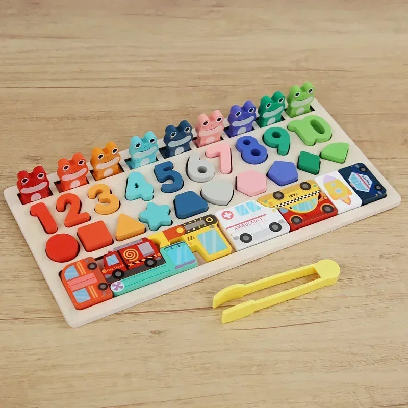 Montessori Educatief Houten Speelgoed – Stapel & Vormspel (3-6 jaar)