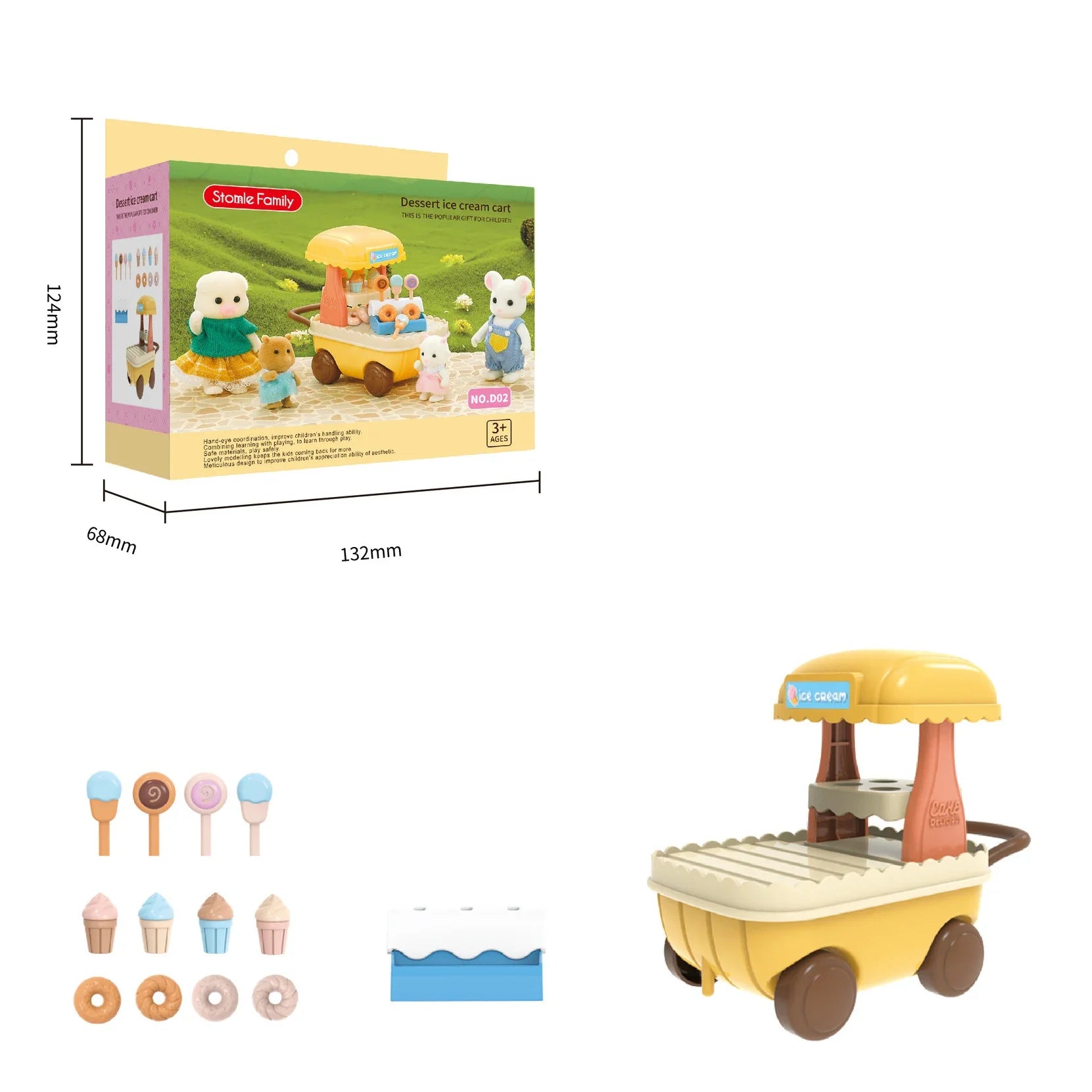 Miniatuur Dierenpoppenhuis – Bosfamilie Huis met Meubels & Dieren