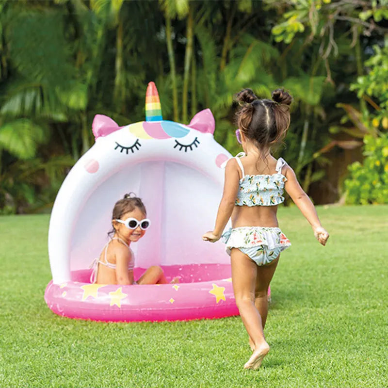 Opblaasbaar Babybadje Eenhoorn – Mini Zwembad 0–6 Jaar – PVC