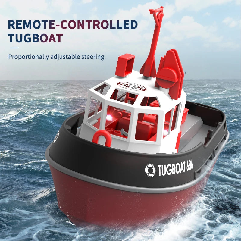 686 RC Sleepboot 1:72 – Draadloos bestuurbare boot met 2 motoren