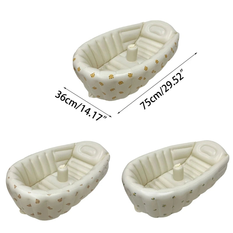 Opblaasbare Babybadkuip met Cartoon Design – 90x55x30 cm