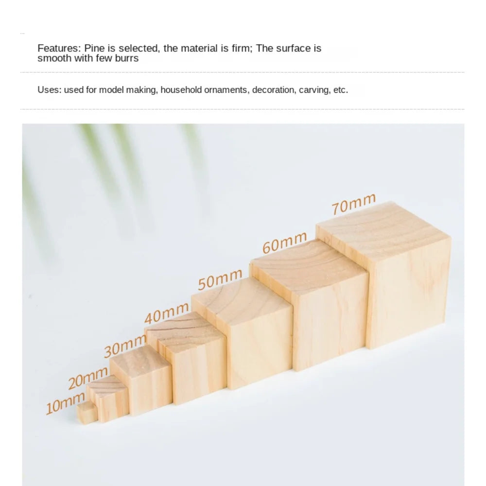 10-delige DIY Houten Bouwstenen – Knutselset voor Kinderen 6+