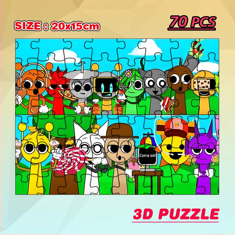 Sprunki 3D Puzzel – Incredibox Cartoon Model (14+ jaar)