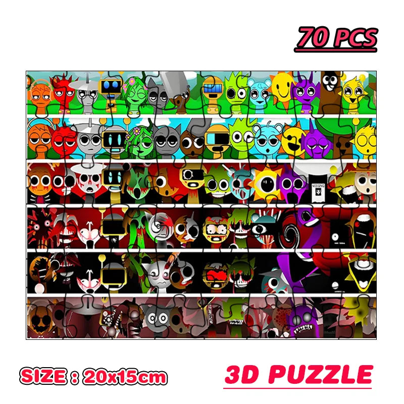 Sprunki 3D Puzzel – Incredibox Cartoon Model (14+ jaar)