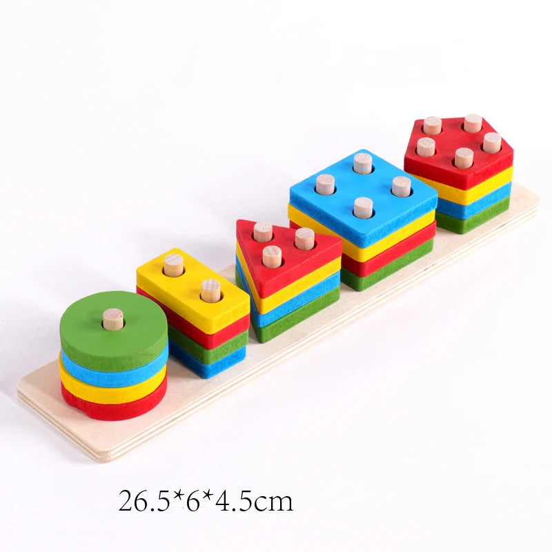 Montessori Houten Stapelspeelgoed – Educatief & Veilig – 0-6 Jaar