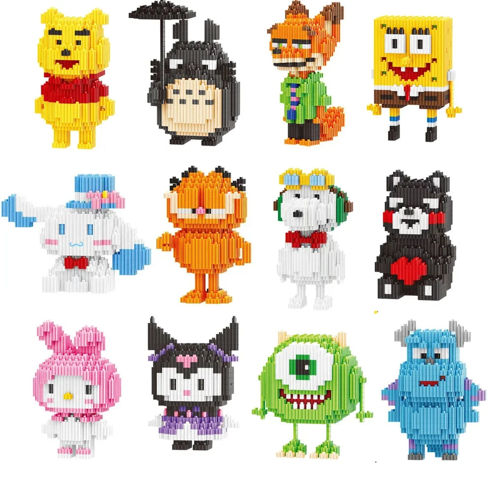 Linkgo Cartoon Bouwstenen – Snoopy, Garfield & SpongeBob (14+)