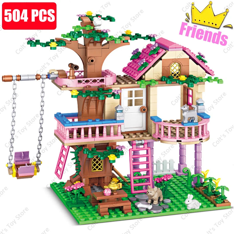 Boomhut Villa Kasteel Bouwset – 504-delig Speelgoed voor Meisjes (6+)