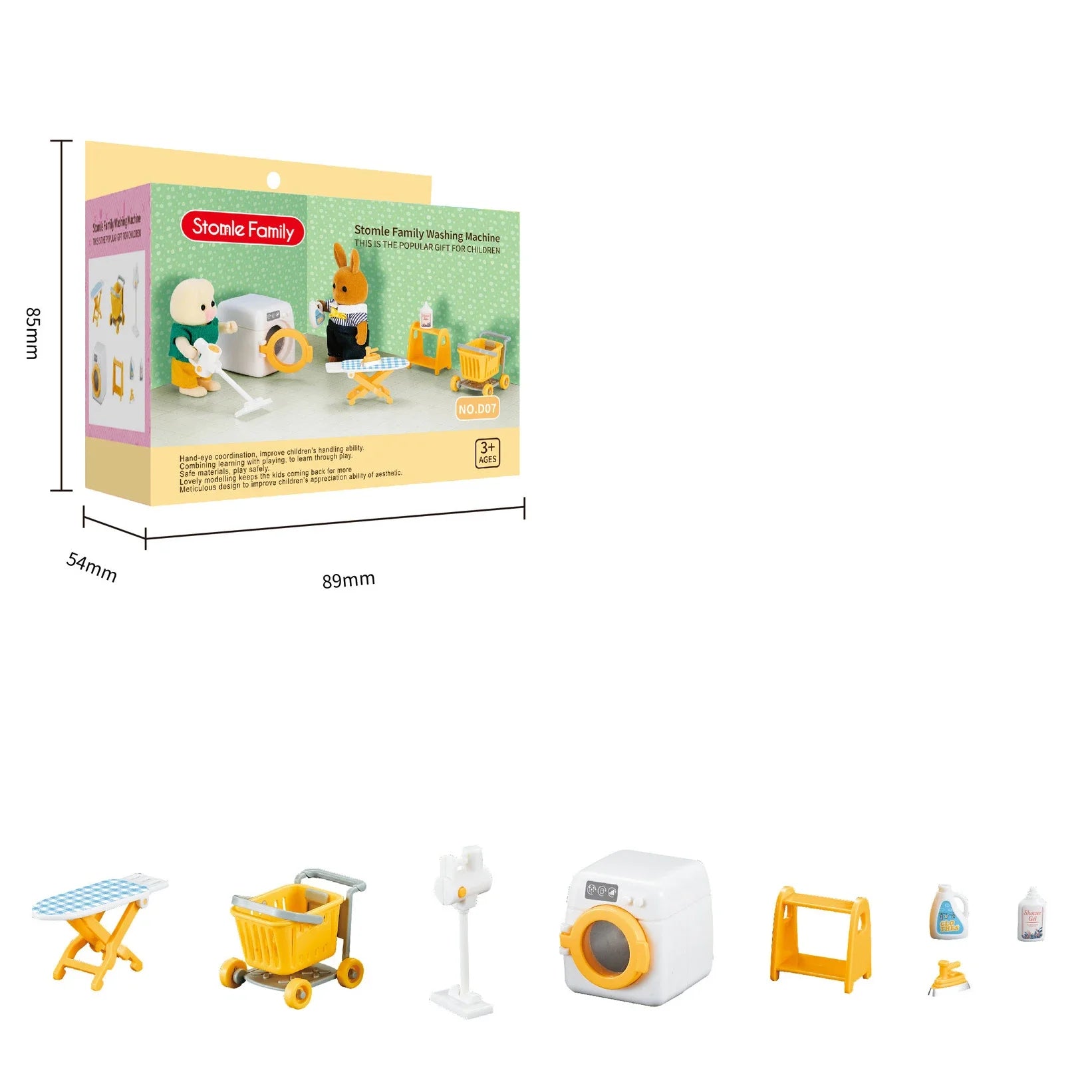Miniatuur Dierenpoppenhuis – Bosfamilie Huis met Meubels & Dieren