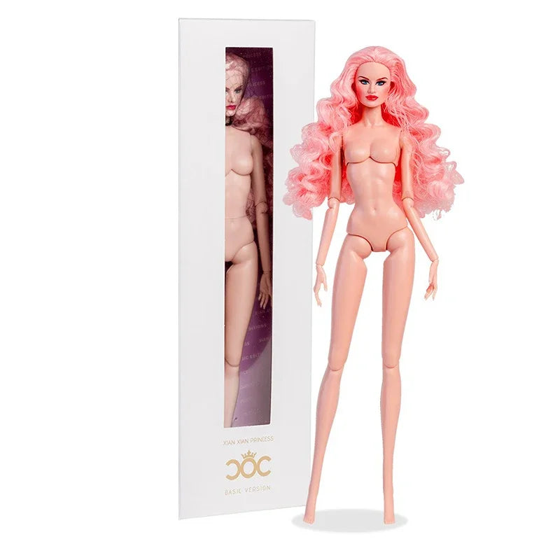Afrikaanse Pop 32 cm – Supermodel Modepop met Krullend Haar