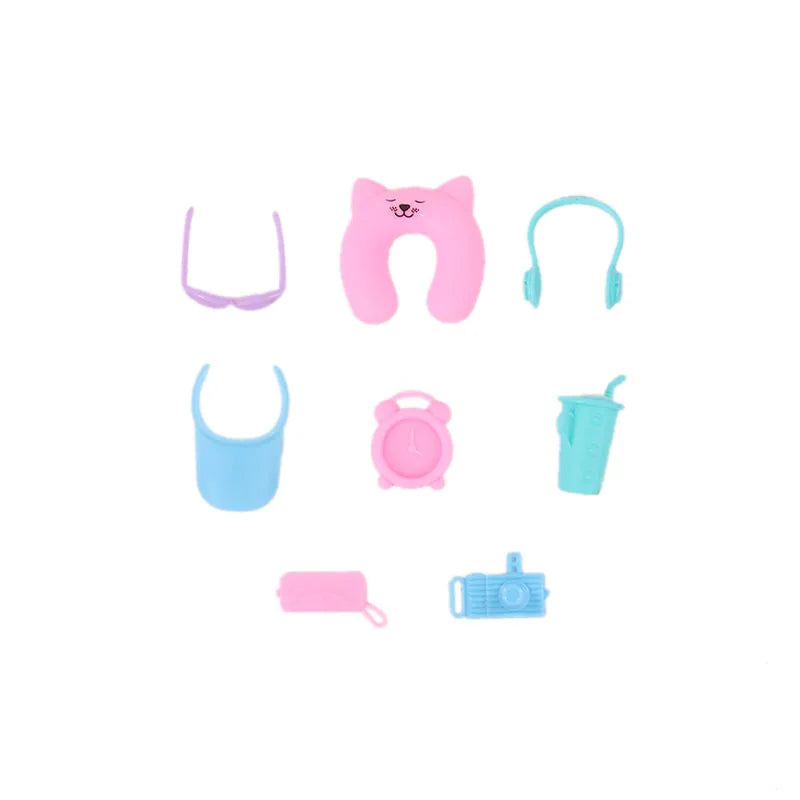 Popaccessoires Set – Kleding, Sieraden & Reiskoffer voor Barbie 30cm
