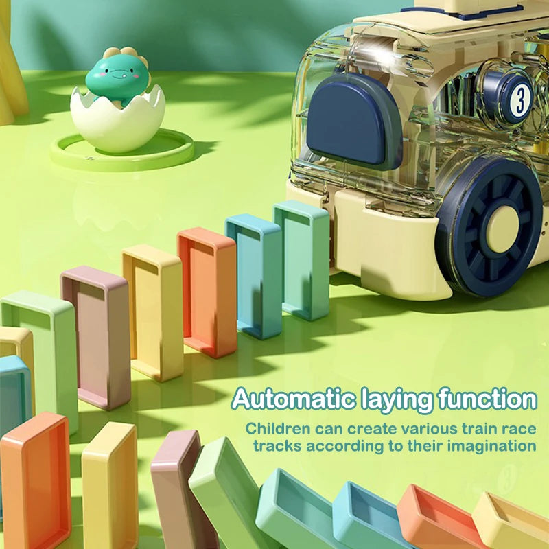 Elektrische Domino Trein voor Kinderen – Automatisch met Licht & Geluid