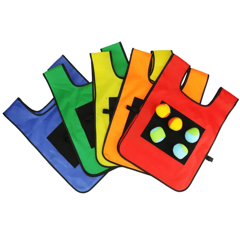 Sticky Jersey Vest voor Kinderen – Buitenspeelgoed met Klittenbandballen