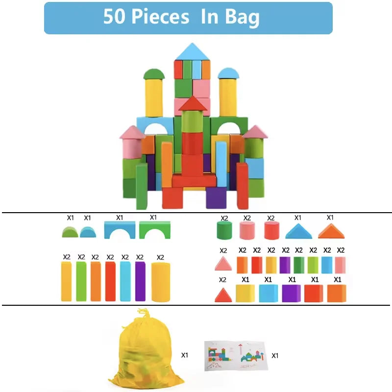 40-100 stks/Kleurrijke houten delen