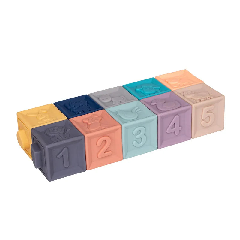 Baby Blokken – Zachte Educatieve Kubussen voor Baby's (14m+)