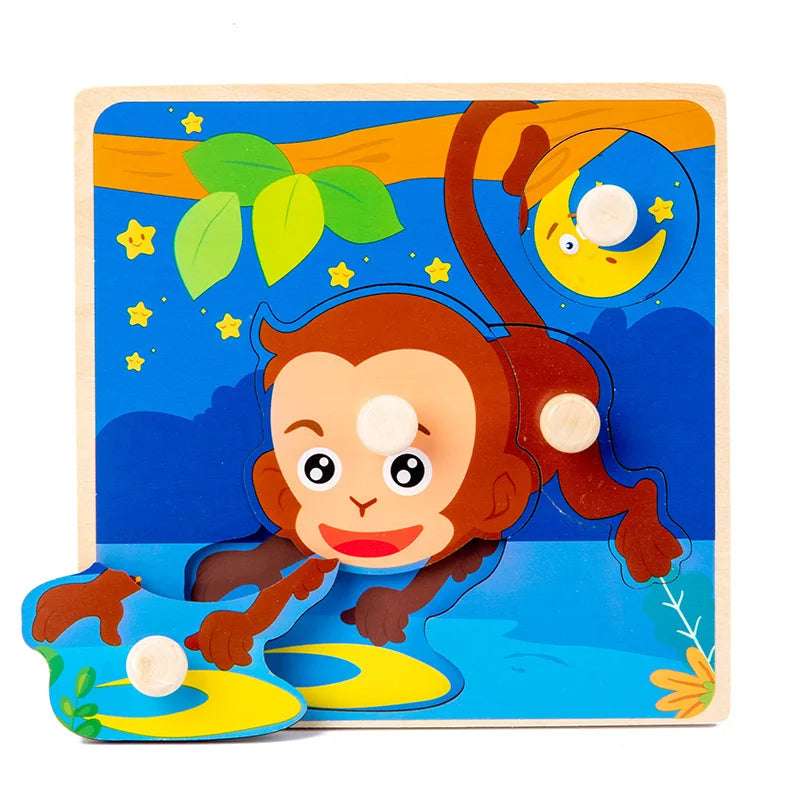 Montessori Houten Puzzel – Leren voor Baby’s & Peuters (1-4 jaar)