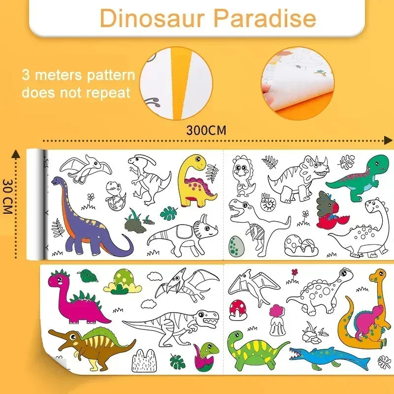 Tekenrol Kinderen 3m โ Graffiti DIY Knutselset met Stickers