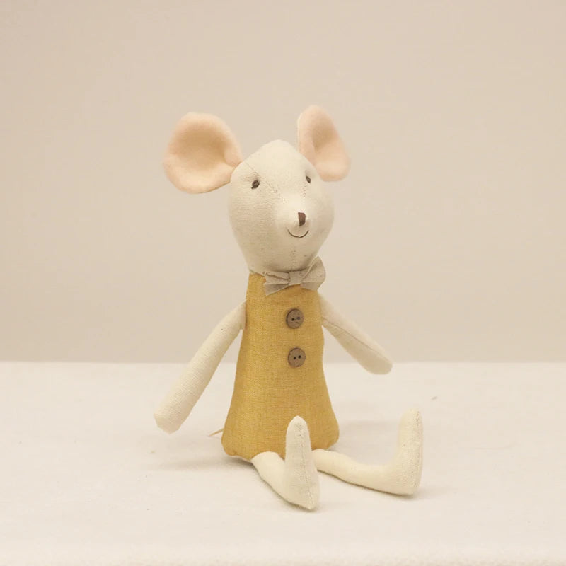 Schattige Knuffel Muis Familie – Pluche Poppen voor Poppenhuis 3+