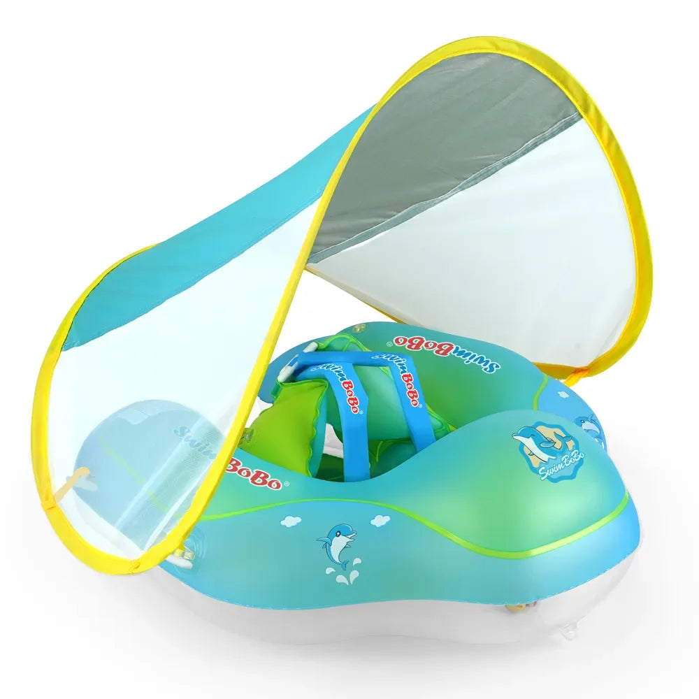 Opblaasbare Baby Zwemwagen met Zonnekap – Veilig & Comfortabel