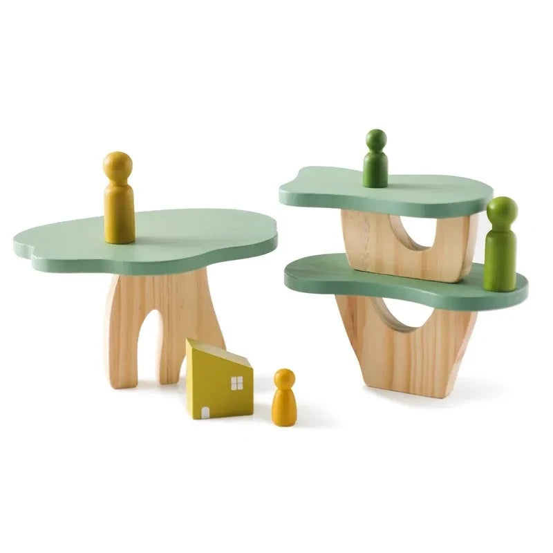Montessori Zintuiglijk Stapelspeelgoed – Houten Baby Speelgoed (0-3 jaar)