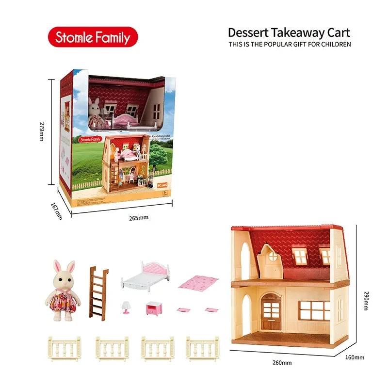 Bosfamilie Poppenhuis Keuken – 1:12 Miniatuurhuis met Meubels