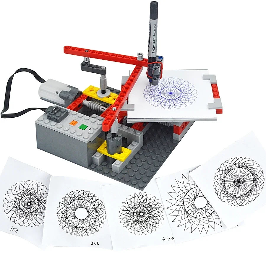 DIY Spirograaf Bouwset – MOC Tekenmachine voor Kinderen (3-12 jaar)