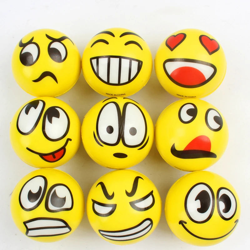 Set van 6 Glimlach Stressballen – Ontspanning & Plezier voor Kinderen