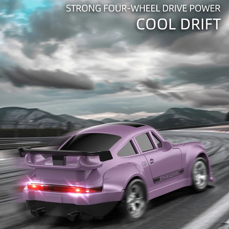 Mini RC Raceauto 8 cm – Drift Auto met Afstandsbediening (1:64)