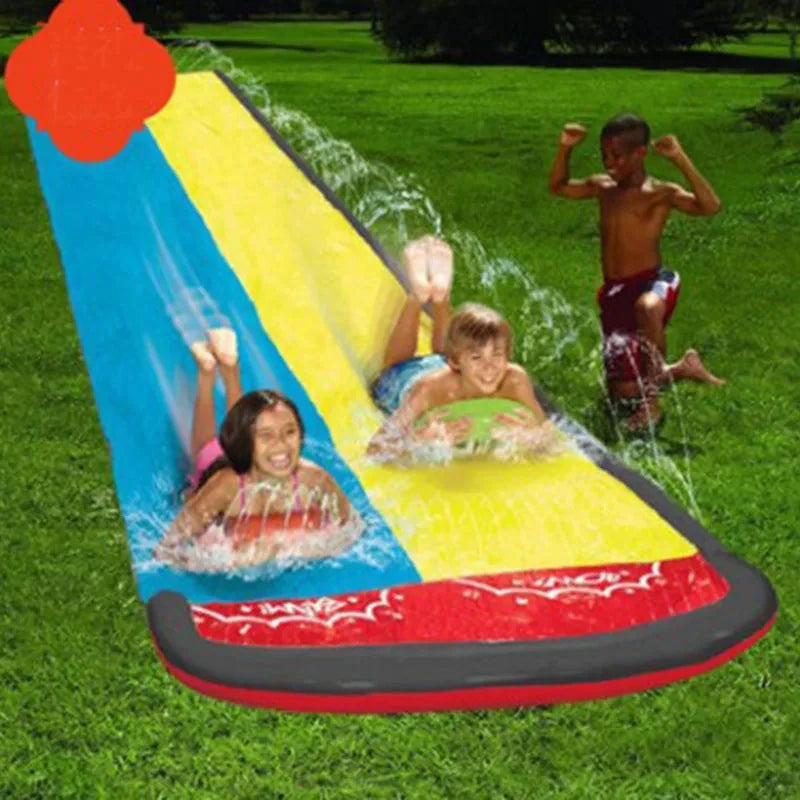 Opblaasbare Gazon Waterglijbaan Voor Kinderen