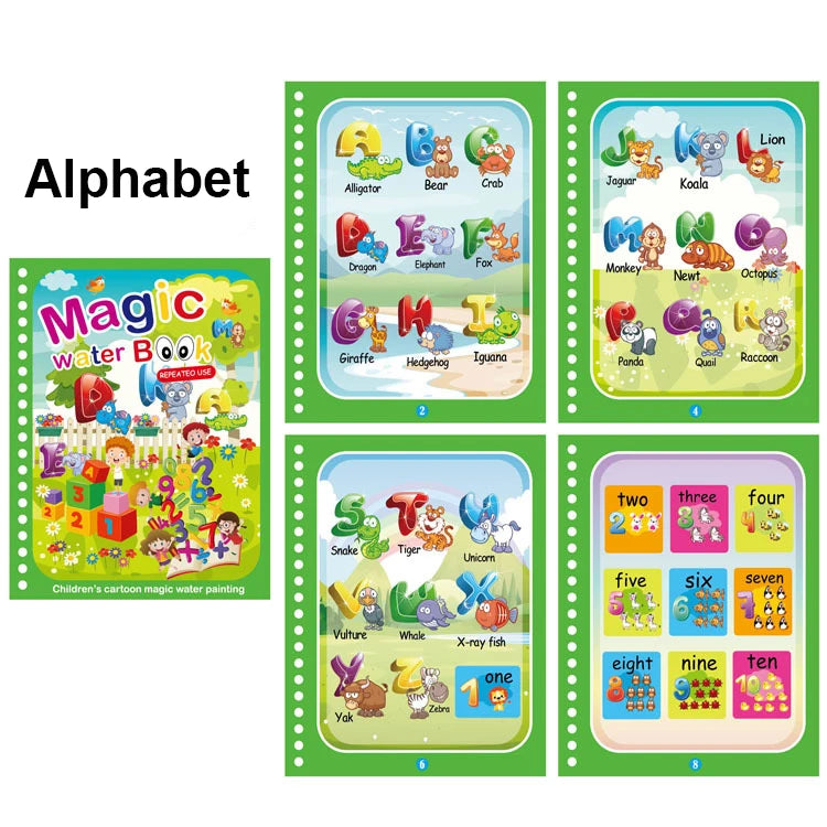 Magic Water Schilderboek – Herbruikbaar Kleurplezier voor Kinderen 0-6