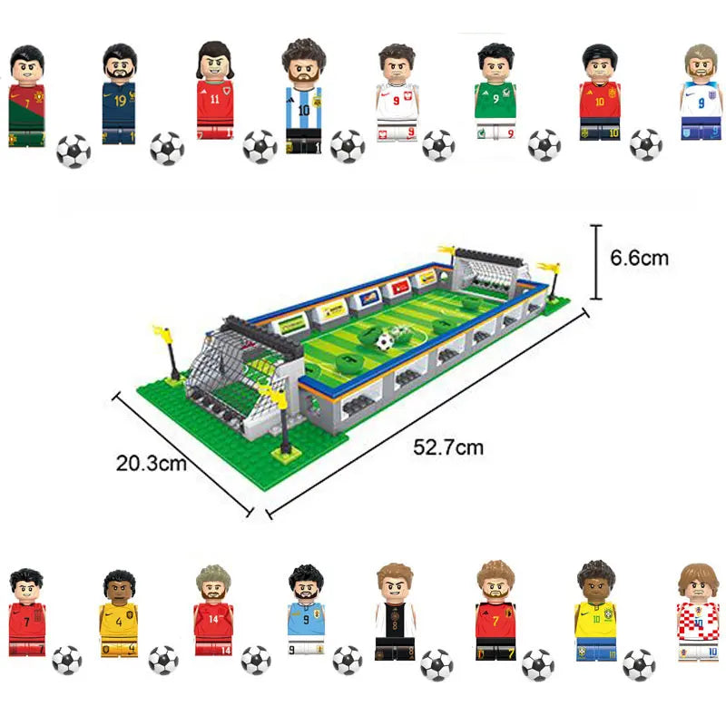 Tafelvoetbal Bouwset – Voetbalstadion & Wereldteam (14+ jaar)