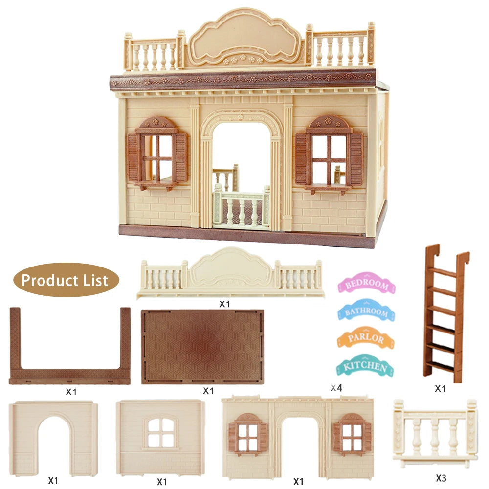 1:12 Poppenhuis Meubels Villa – Miniatuur Keuken- en Dinette Set