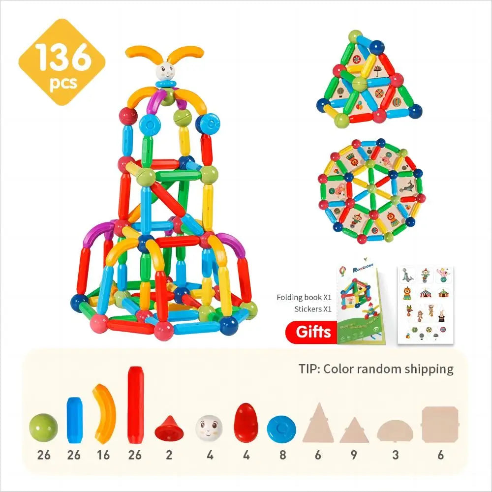 Romboss Magnetische Bouwstenen – Educatief Constructiespeelgoed 4+