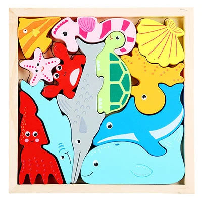 Montessori 3D Tangram – Houten Puzzel voor Kinderen van 3-6 Jaar