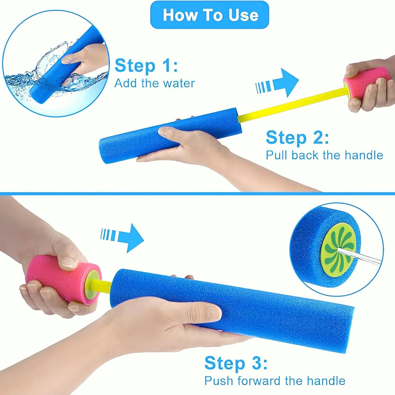 Schuim Waterpistool Kind โ Strand Speelgoed, Licht & Sterk